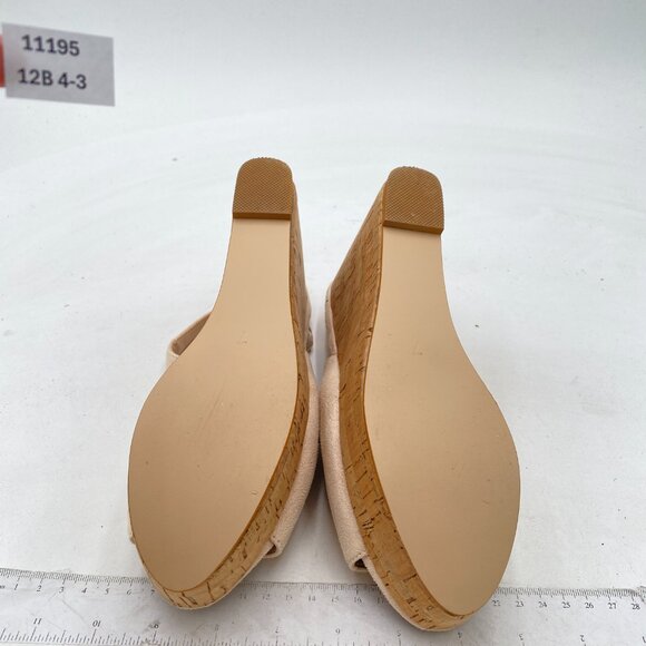 FOWT Apricot Peep Toe Slingback Platform High Heel Buckle Open Toe Wedge Sandals - Picture 7 of 8